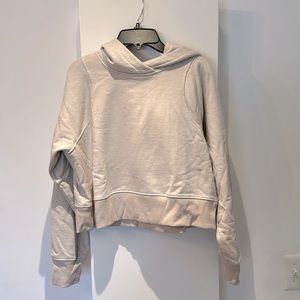 Lululemon loungeful cropped hoodie sparkle bone size 6